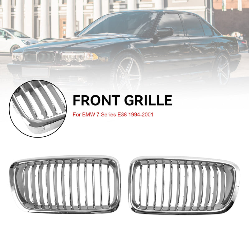 1994-2001 BMW Serie 7 E38 Rejilla frontal cromada 2 piezas