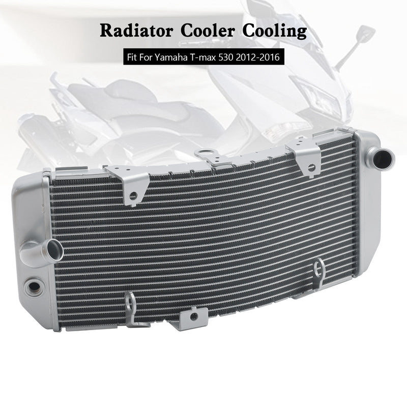 2012-2016 Yamaha TMAX530 T-max 530 Aluminium Radiator Kjøle Radiator Sølv