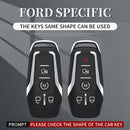Autoschlüsselhülle aus Aluminiumlegierung, TPU, silberfarben, mit Schnalle, für Ford