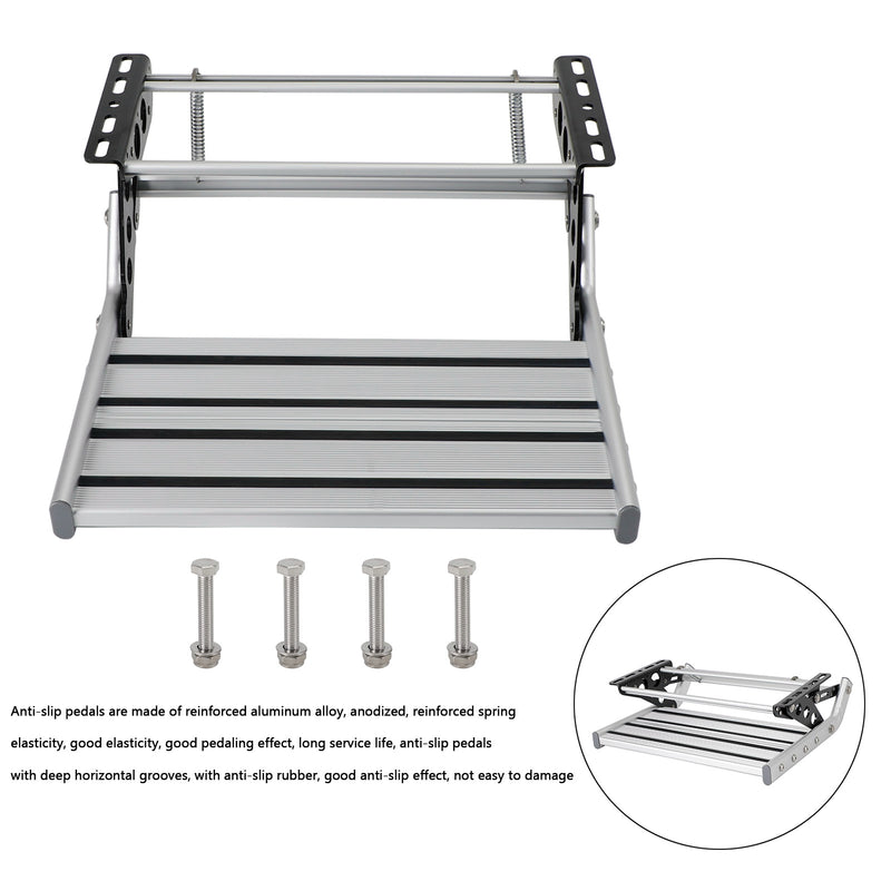 Peldaño plegable de aluminio para autocaravanas y caravanas Extensible.