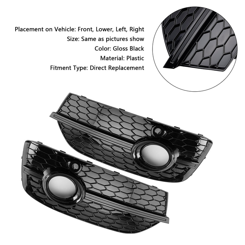 2013–2015 Audi Q3 RSQ3 Style Honeycomb tåkelys dekker svart blank