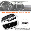 2011–2018 Porsche Cayenne 958 Mittlere linke + rechte Lüftungsdüsen für die Klimaanlage im Armaturenbrett