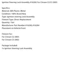 Zündschloss-Lenkradschlossbaugruppe 4162AG für Citroen C2 ab Baujahr 2003