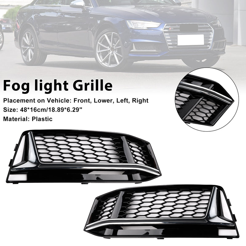 2016-2018 Audi A4 B9 S-line S4 2PCS FOG LUZES TAPE GRILE