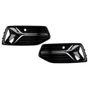 2019-2023 Audi A6 C8 2PCS Front Bumper Fog Light Cover Grille Grill 4K0807647