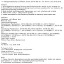 2016–2018 Honda Civic 7 Inch Navigation Display, LCD berøringsskjerm, 39710-TBA-A11