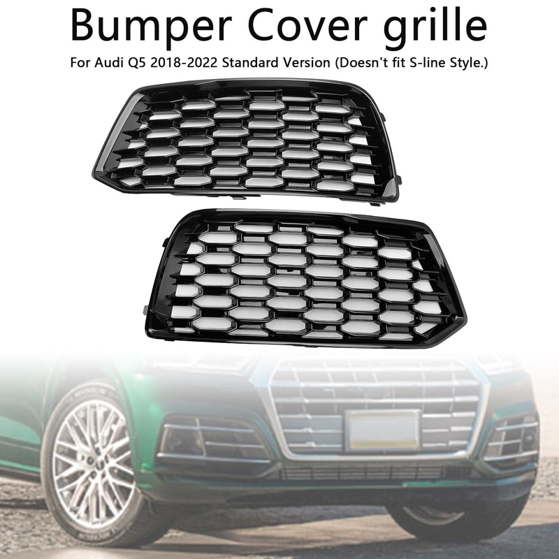 2 kpl etupuskurin kannen säleikön kehyksen sisäosa Audi Q5 2018-2022 meshille