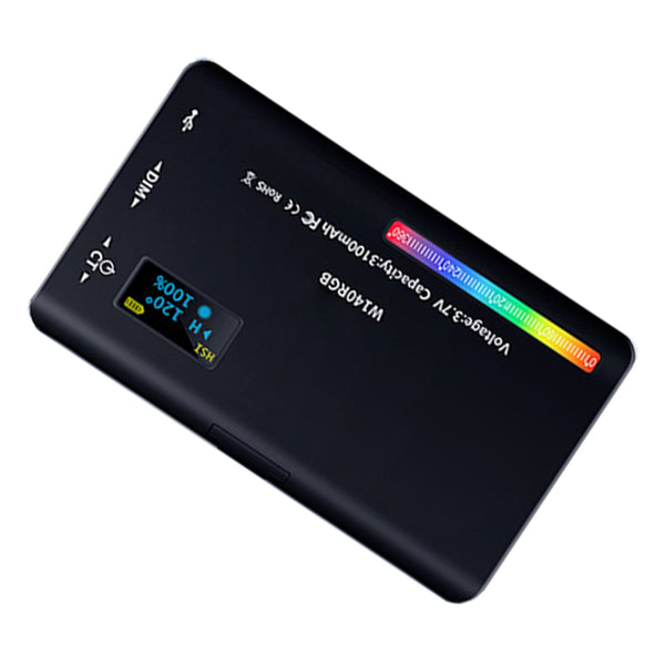 W140Światło wideo LED RGB wypełniające światło kamera wideo telefon komórkowy piękno na żywo na zewnątrz