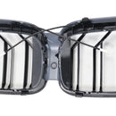 2017–2020 BMW 5 -sarja G30 G31 Doublellame Front Munuaisten säleikkö, kiiltävä musta