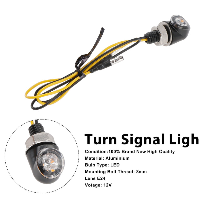 12V LED Blinker Anzeige Licht 8mm Universal Motorrad Für Honda