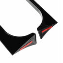 2008–2013 VW Golf MK6 GTI schwarz glänzend Paar Heckscheibe Seitenflügel Spoiler