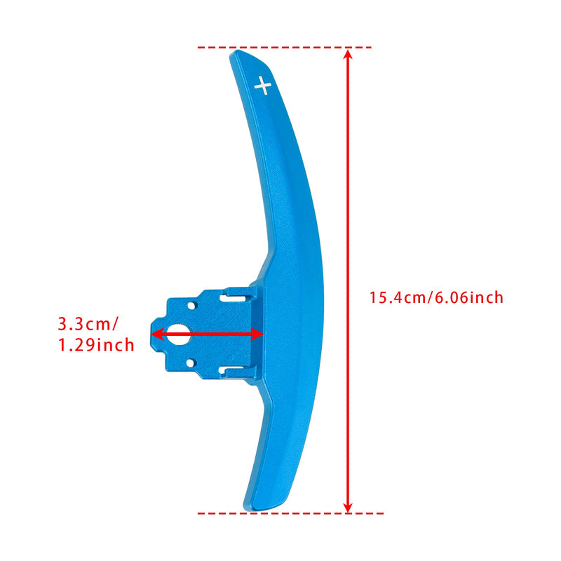 Schaltwippenverlängerung für BMW F-Serie F30 F31 F32 F10 X3 X5 Aluminium Blau