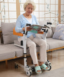 Siirrä pyörätuolia vanhuksille, joilla on pyörivä istuin ja käytännöllinen sänkypannu