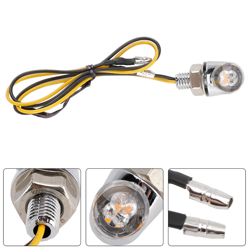 12V LED Blinker Anzeige Licht 8mm Universal Motorrad Für Honda
