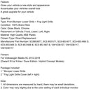 2012-2016 VW Beetle Dolna kratka zderzaka przedniego + kratka świateł przeciwmgielnych chromowana