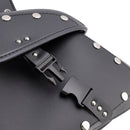 Universell sadelväska sida förvaringssvåse pu bagage svart 22L för motorcykel