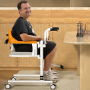 Silla hidráulica con un asiento compartido y altura ajustable: altura giratoria de 180 ° y ajustable