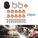 24Pcs IPT40 Plasma Schneiden Taschenlampe Spitze Elektrode Verbrauchs Für CUT-55DS CUT-65DS