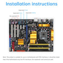 HUB 2.0 PCIE auf USB 2.0 Erweiterungskarte Moschip Adapterkarte 4PIN Stromversorgung