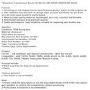 Aluminium-Getriebehalterung 551404 für GM TH350 TH400 4L60E 4L65E