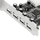 HUB 2.0 PCIE auf USB 2.0 Erweiterungskarte Moschip Adapterkarte 4PIN Stromversorgung