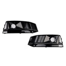 2016-2019 Audi A4 B9 S4 Rejilla de luz antiniebla para parachoques delantero negro de 2 piezas