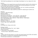 2012–2015 Honda Civic 4 dörrar 2 bitar takrännor på vänster och höger sida av gummi