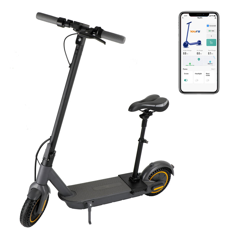 Scooter elétrico MAX de 10 "com assento 500 W 10AH bateria de longa distância 60 km distância de deslocamento