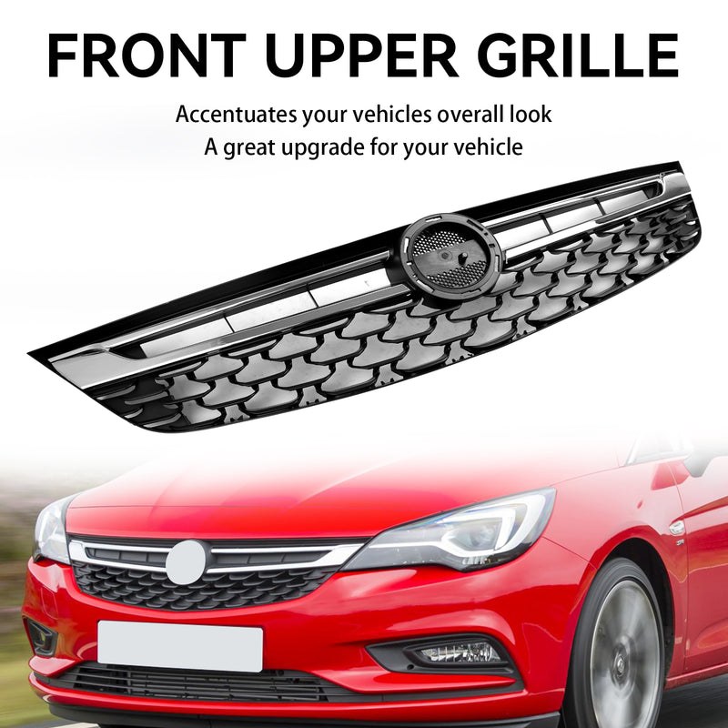 Svart Krom Främre Stötfångare Grill Grill För Opel Astra K 2015-2019 Facelift