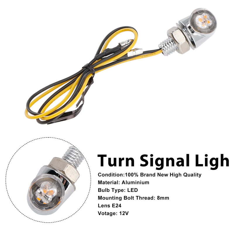12V LED Blinker Anzeige Licht 8mm Universal Motorrad Für Honda