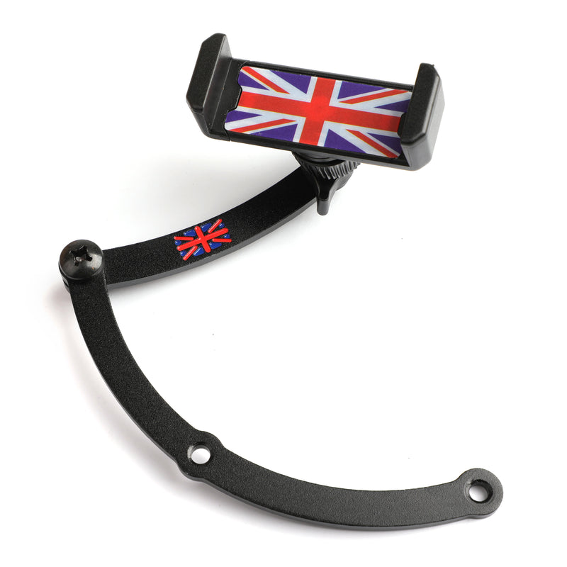 Union Jack Car Mobil Phone Mount Vikbar hållare för Mini Cooper R55/56/57/60/61 B