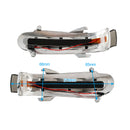 Para lusterek bocznych LED Śliwkowy sygnał świetlny dla Benz S W220 CL W215 1999-2003 szary