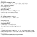 2015–2016 Audi A3 Limousine Paar Nebelscheinwerfer vorne mit Glühbirnen 8V0941699B