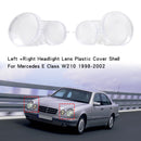Mercedes E-klass W210 1998-2002 Vänster + Höger strålkastarglas plastkåpa