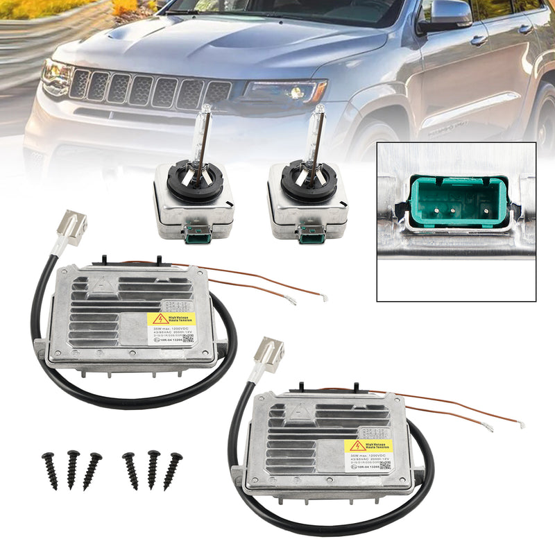 2x reator de farol e controlador de fio de lâmpada D3S para Grand Cherokee 2014-2020