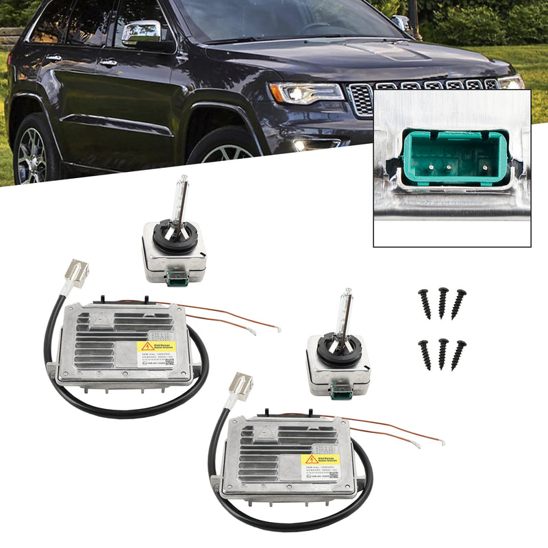 2x Scheinwerfer-Vorschaltgerät und D3S-Glühlampenkabel-Steuergerät für Grand Cherokee 2014–2020