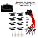 2008 2009 Buick Allure LaCrosse V8 5.3L Hummer H2 8x Tændspole + Tændrør + Kabel UF414