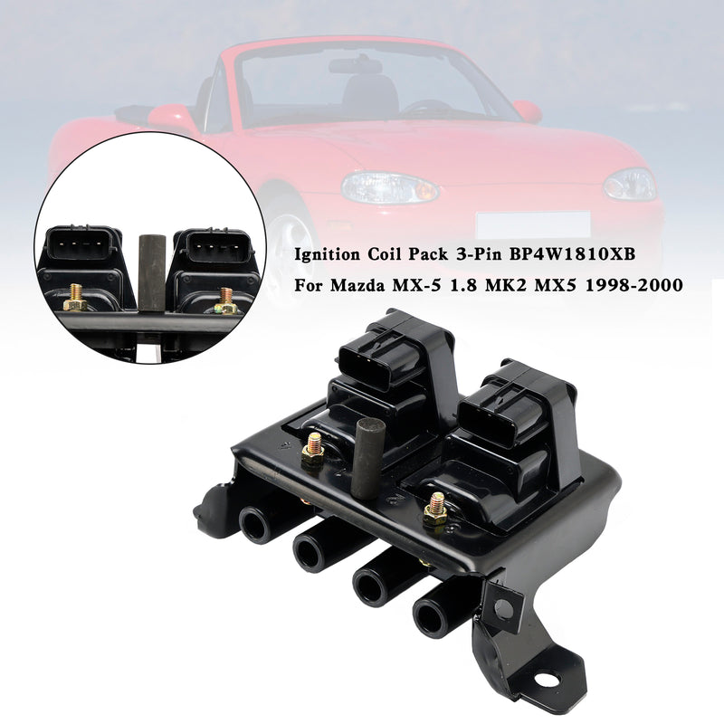 1998-2000 Mazda MX-5 1,8 MK2 MX5 Tändspolepaket 3-stift BP4W1810XB