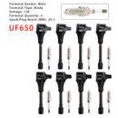 2011-2013 Infiniti QX56 V8 5.6L Fahrerseite 8X Zündspulen- und Zündkerzensatz UF650