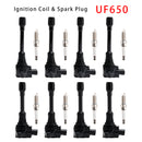2011-2013 Infiniti QX56 V8 5.6L Fahrerseite 8X Zündspulen- und Zündkerzensatz UF650