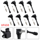 2011-2013 Infiniti QX56 V8 5.6L Fahrerseite 8X Zündspulen- und Zündkerzensatz UF650