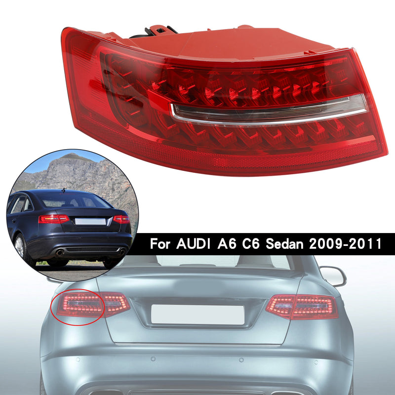 AUDI A6 C6 Sedan 2009-2011 Lanterna traseira LED para porta-malas externo esquerdo