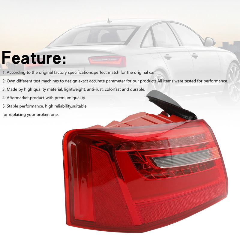 AUDI A6 2012–2015 Auto links außen LED Rücklicht Bremslicht 4GD945095