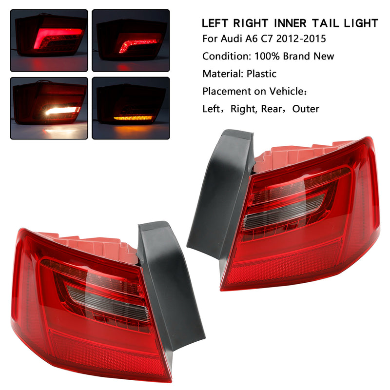 AUDI A6 2012–2015 Auto L+R äußeres LED-Rücklicht Bremslicht 4GD945095 4GD945096