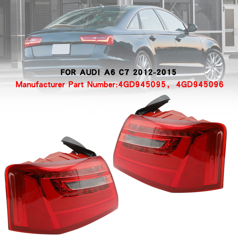 AUDI A6 2012–2015 Auto L+R äußeres LED-Rücklicht Bremslicht 4GD945095 4GD945096
