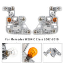 2007–2010 Mercedes W204 C-Klasse Links + Rechts Rücklicht Lampenfassung mit Glühbirnen