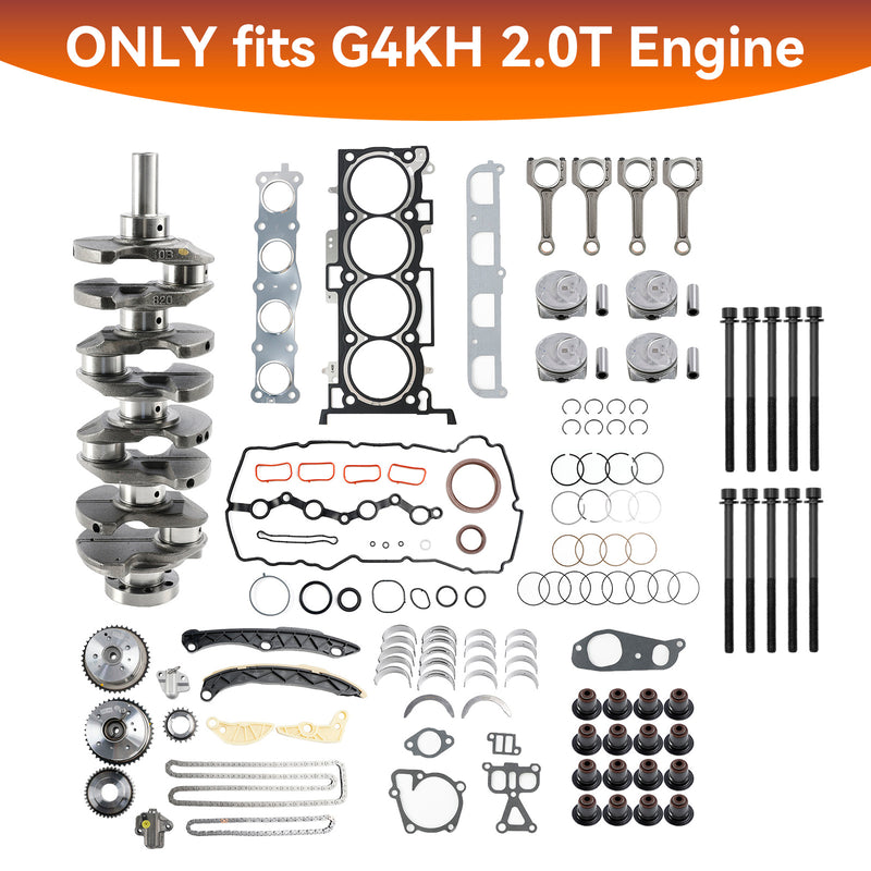 2015-2020 Hyundai Elantra (AD) G4KH 2.0T motorombyggnadssats med vevaxel vevaxel vevstake Timing Kit