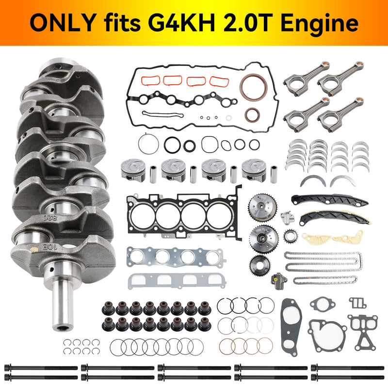 2015-2020 Hyundai Elantra (AD) G4KH 2.0T motorombyggnadssats med vevaxel vevaxel vevstake Timing Kit