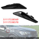 BMW X3 F25 X4 F26 Kotflügel vorne links + rechts, schwarze Zierleiste 51117338569 + 51117338570