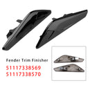 BMW X3 F25 X4 F26 Kotflügel vorne links + rechts, schwarze Zierleiste 51117338569 + 51117338570